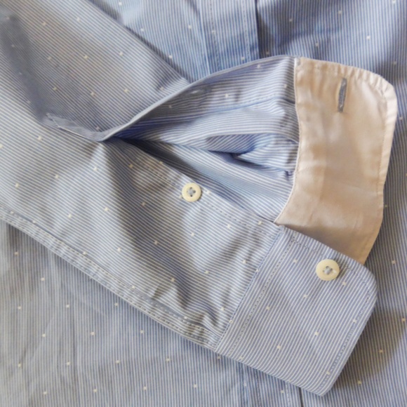 NWOT Zara Boys 11-12 Button up Cotton Dot Dress Shirt - Picture 6 of 13